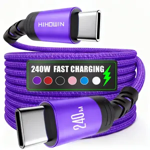 USB C to USB C Cable, 240W Max Fast Charging Type C Charger Cord, Super Fast Charger Braided USB C Phone Charger Cable for iPhone 17 16 15 Pro Samsung S25 S24 S23 for LG, for Moto G, for Google Pixel Laptops MacBook iPad Switch Steam Deck etc.