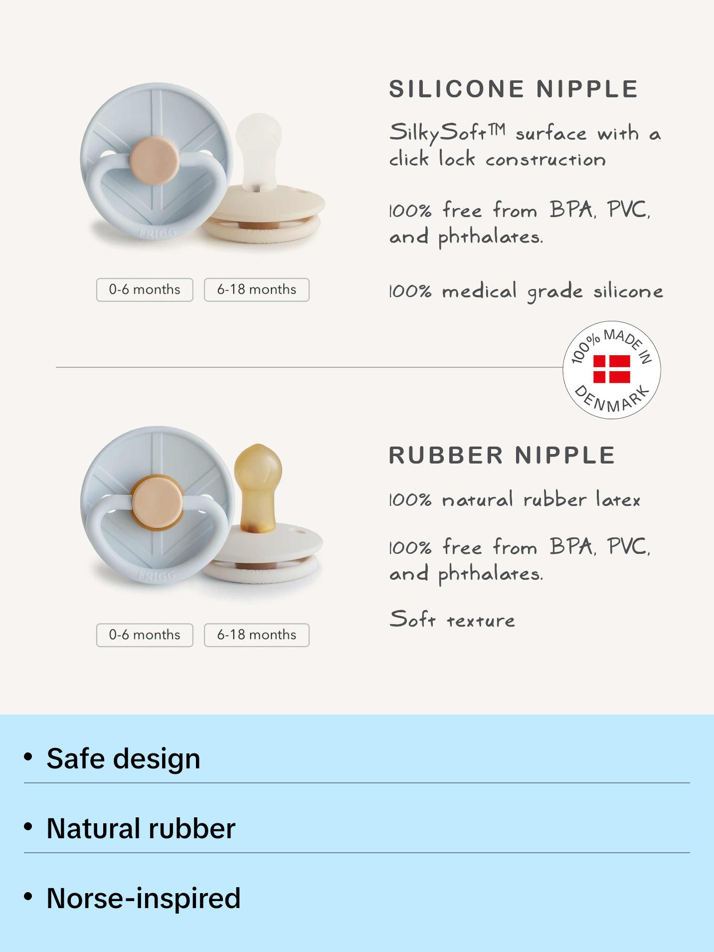 FRIGG Little Viking Natural Rubber Pacifier 2-Pack