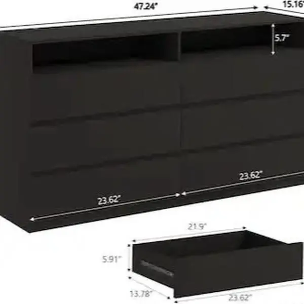 west elm black dresser West Elm Adams Modern 3-Drawer Dresser in Espresso Wood Finish