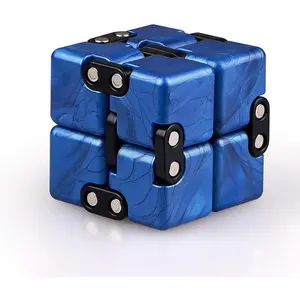 Infinity Cube Fidget Toy Best for Stress and Anxiety Relief Killing Time Transform Speed Cube (Sapphire Blue)