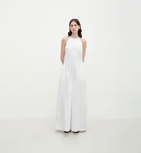 Halterneck Waist-Cinching Cocoon Dress Formal Womenswear