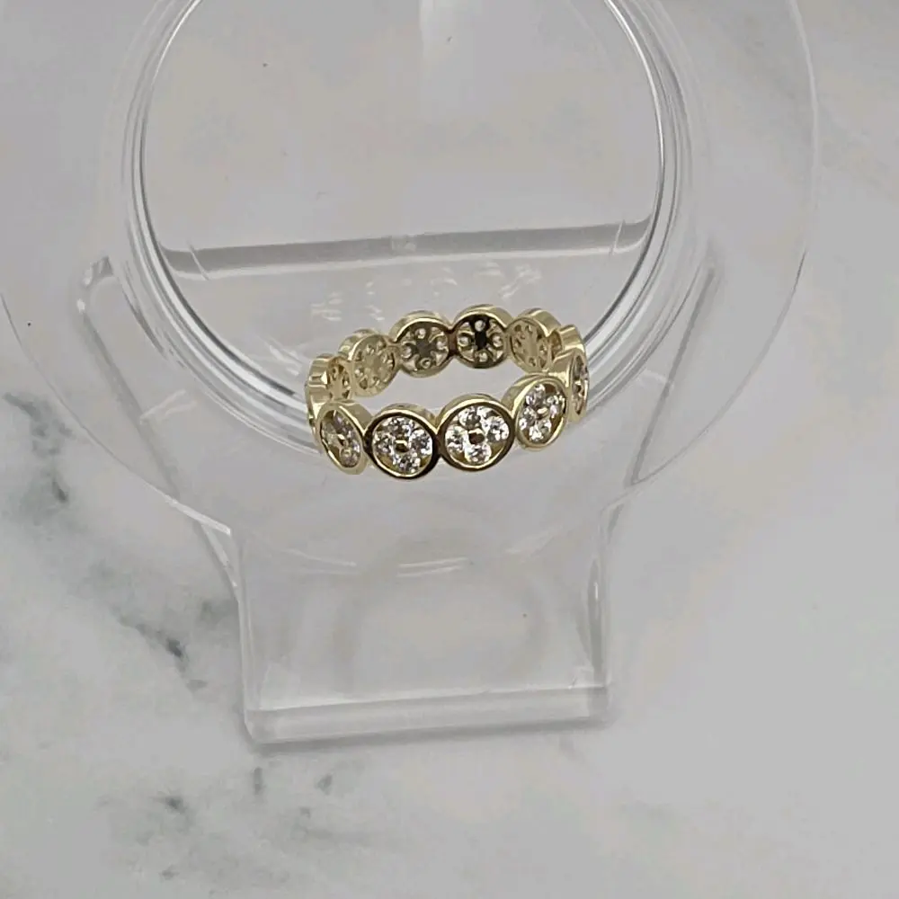 flowers fashion ring fancy zircon design of flowers sizes 6.7.8.9