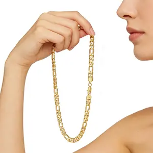 14K Gold Plated Cuban Link Chain Necklace for Men & Women - 20 Inches, Width: 10MM Tarnish-Resistant & Hypoallergenic, Fade-Proof Craftsmanship, Timeless Unisex Statement Piece for Daily Wear, Perfect Gift for Him or Her