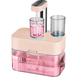 Upgraded Automatic Mouthwash Dispenser for Bathroom,Bathroom Accessories 17.6 FlOz Dispensers with  Cups,Adjustable Dispensing Levels,