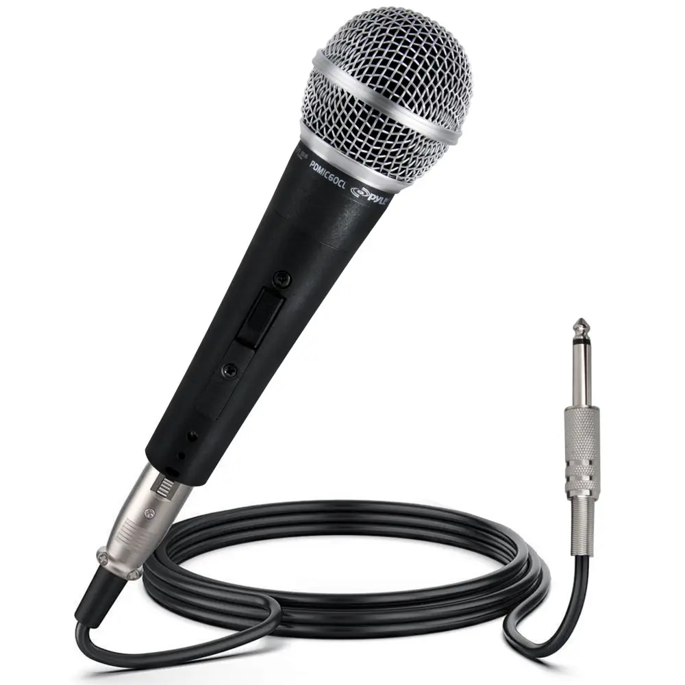 Dynamic Vocal Microphone - Excellent Sound Pickup - High Signal Output for Vocals & Singing - Zinc Alloy Construction - 15ft Cable Included - In-Studio & Stage Use - On/Off Switch for Stage Control - Perform Ready