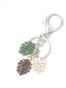 Simple Alloy Turtle Leaf Bag Charm Keychain, Casual Animal Pattern Pendant, All Seasons Accessory, No Ca Prop 65, 102406 Yes, Keychain For Bags