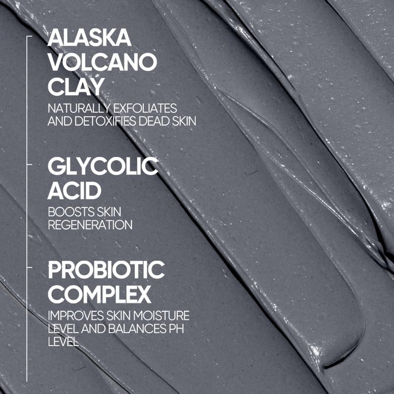 【Opening Promo !】SKINTIFIC Alaska Volcano Pore Clay Stick | Cleansing Blackhead Remover Face Mask Stick, Mud Mask with Natural Alaska Volcano Clay, Gentle Exfoliating, Smoothing Skin, Non-Drying, Skincare Facial Mask