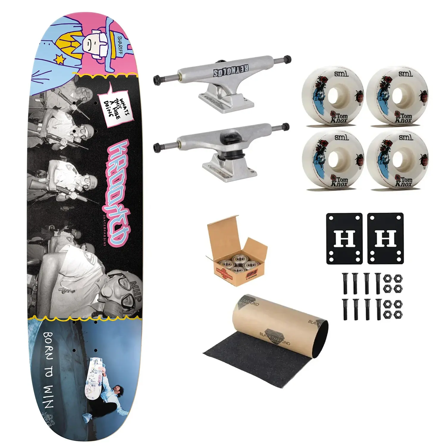 Krooked Premium Complete Skateboard A-Hole Reissue Twin Nose 8.75" Ft. Independent/SML