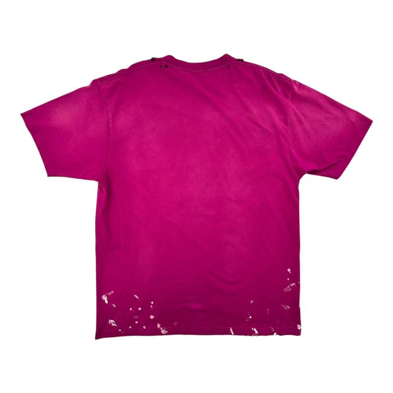 Balenciaga Women's 90/10 Large Fit Vintage T-Shirt Dark Pink