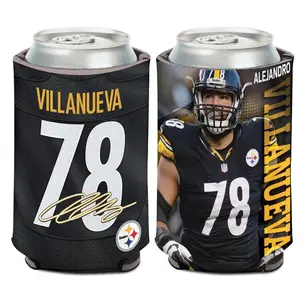 Pittsburgh Steelers Alejandro Villanueva Can Cooler 12 Oz. Koozie