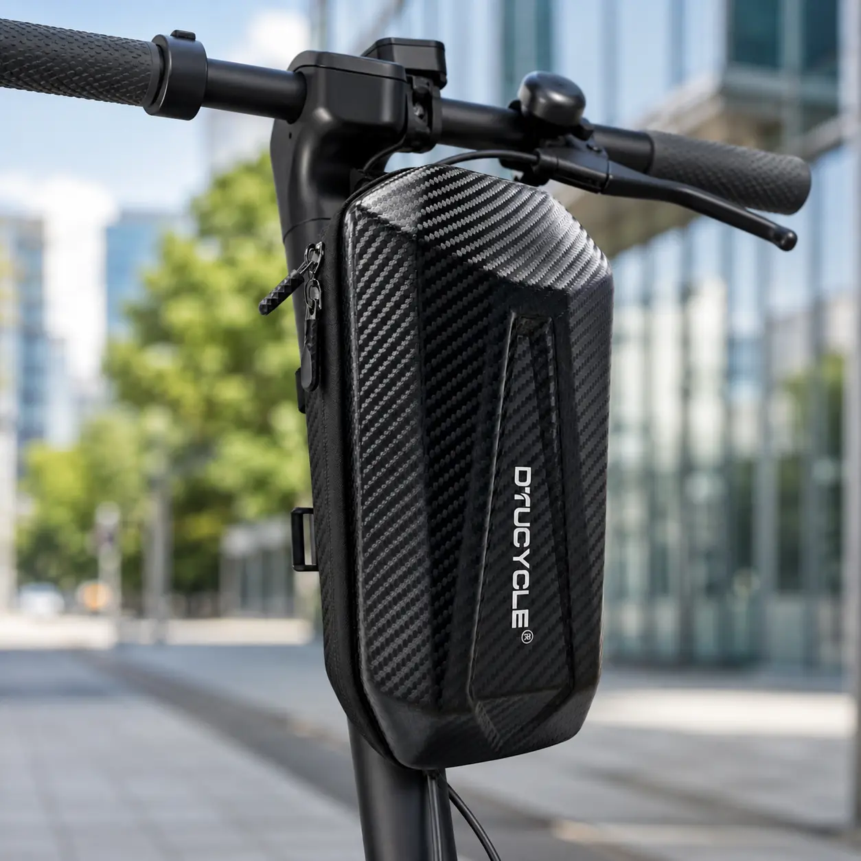 Portable Electric Scooter Bag, Quick-Release Waterproof Scooter Storage Bag, Large Capacity Front Handlebar Bag for Phone, Wallet & Tools, Compatible with E-Scooters, E-Bikes, Bicycles & Motorcycles