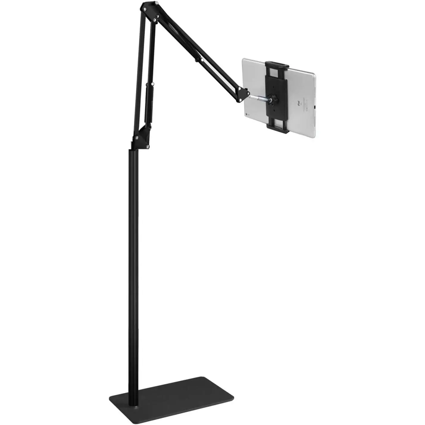 Tablet Floor Stand, Overhead Bed Phone Stand Angle Height Adjustable Holder, Universal Floor Stand Compatible with  iPad Pro Air Mini,  Tab, Kindle, E-Readers...