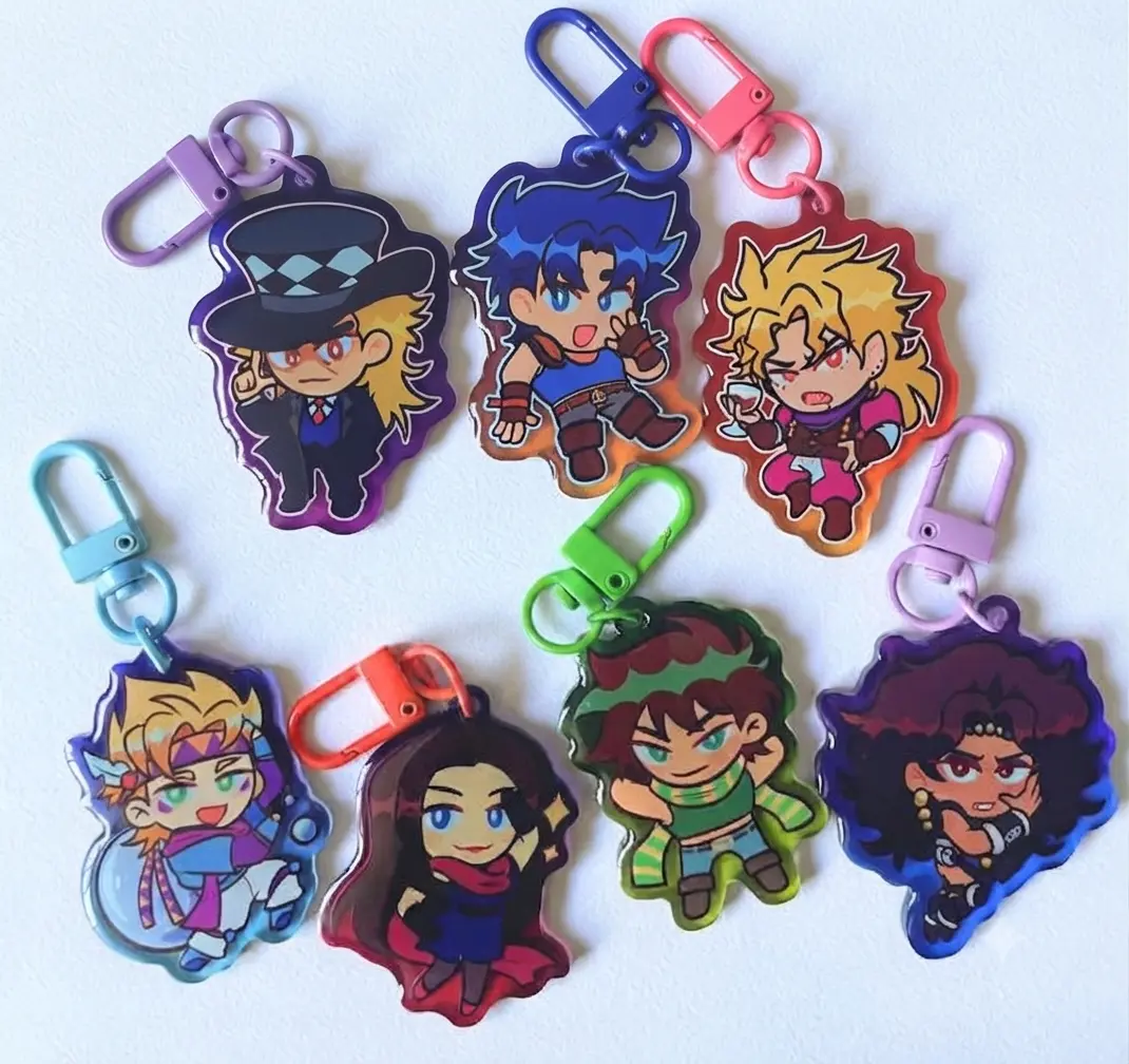 Jojo's Adventure Keychain Acrylic, Gift For Friend