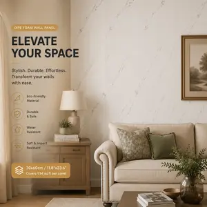 Peel & Stick Wall Panels – IXPE Foam Tiles, Waterproof, Soundproof, Easy DIY, 3 Styles in 1 Set – 10/20/30/40pc