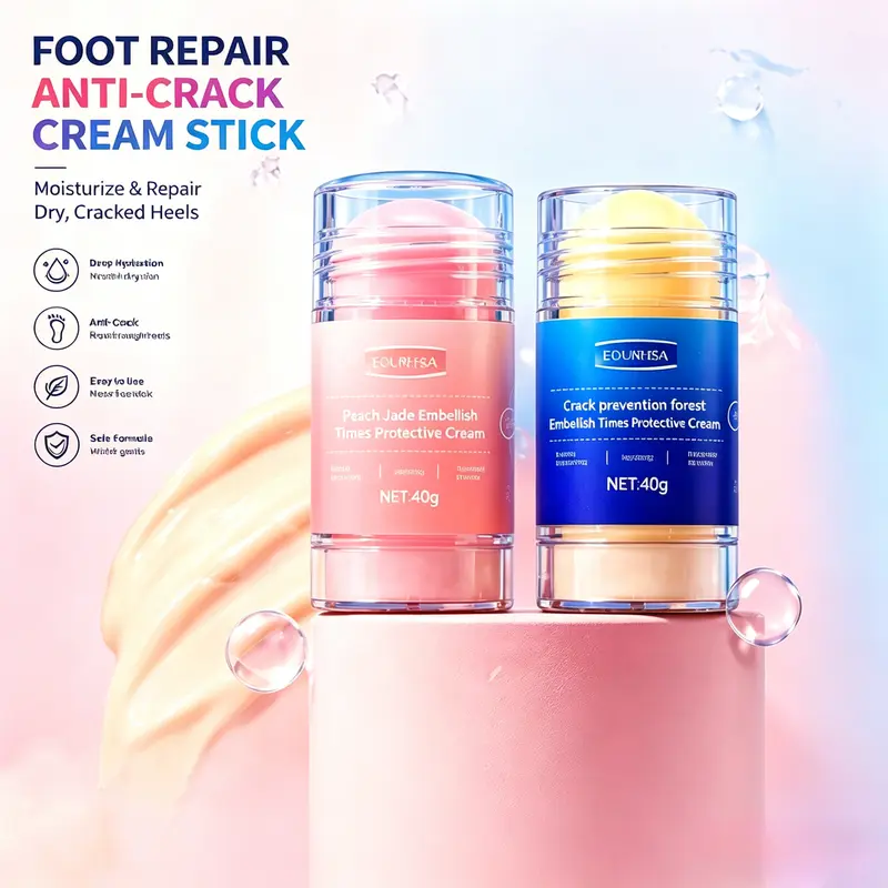 Buy 1 Get 1, Anti-Cracking Balm for Dry Cracked Feet, Deeply Moisturizes, Softens, Nourishes, Removes Dead Skin, Hydrates Rough Heels