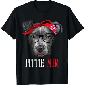 Pittie Mom Pitbull Dog Lovers Mothers Day Gift T-shirt Women T-Shirt