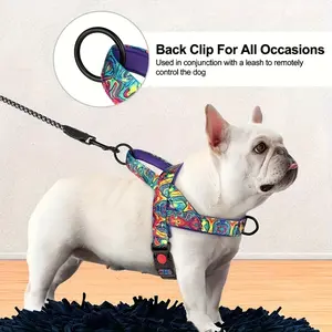 Nylon Dog Harness No Pull Strong Dog Harnesses Adjustable Pet Walking Training Vest For Small Medium Large Dogs Pet products dog accessories
