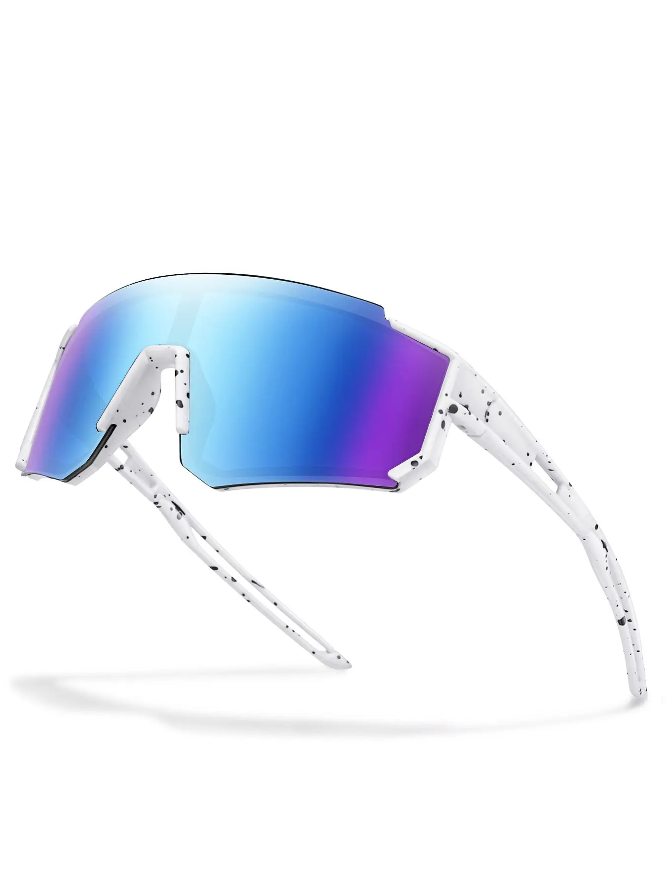 Youth Windproof Lightweight Sports Sunglasses, Outdoor Sports Glasses, Unisex Mirrored Lens Eyeglasses for Cycling, Fishhing and Hiking