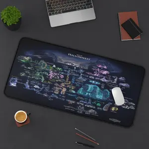 Hollow Knight Map Mousepad | Hallownest Desk Mat | Anime Desk Mat | Gift For Gamer | Mothers Day Gift