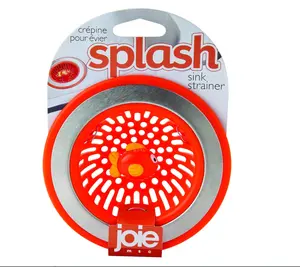 Joie Splash Kitchen Sink Strainer Basket, Fits All Standard Sinks, Stainless Steel, Cute Garbage Disposal Drain Cover, 4.5-Inch, Orange Fish