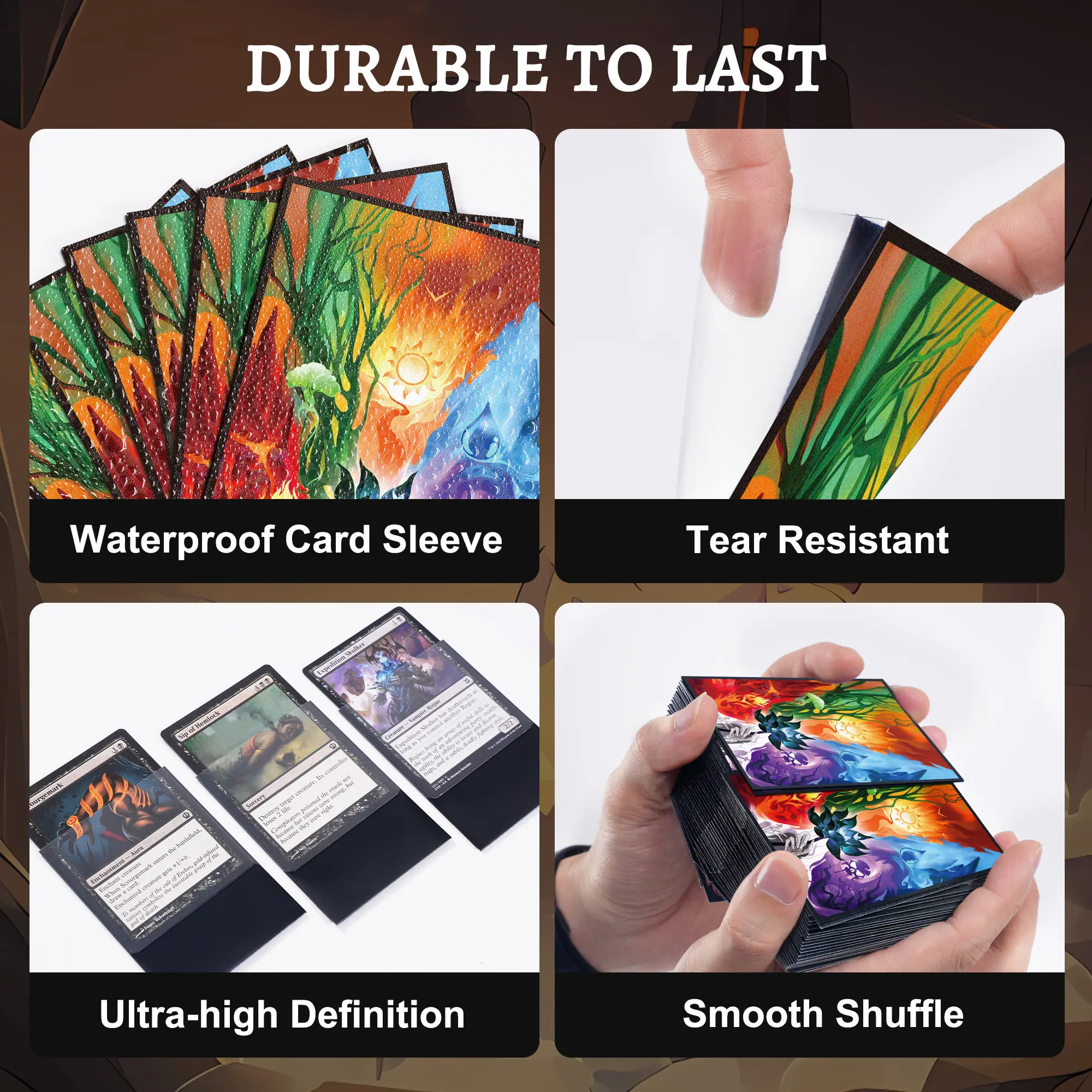 clear card sleeves mtg free and archival safe Polypropylene plastic KABINKA MTG Card Sleeves -