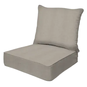 Honeycomb Outdoor Deep Seat Chair Cushion Set - PFAS-Free Non-Toxic Fabric, Stain-Resistant, UV-Protected, Recycled Polyester Fiber, 27"x23"x8" Back, 24"x23"x6.5" Seat, USA Designed