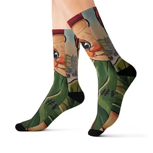 Sisukas Nainen Socks | Sublimation Socks, Novelty Garden Elf Design