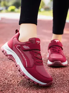 Women's Comfortable Soft Sole Casual Shoes, Lightweight Breathable Sports Shoes, Velcro Mid-Aged Walking Shoes, Flexible Shoe