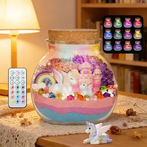 Unicorn LED Temperature Control Box Kit, Girls' Birthday Gift Age 4-12, Unicorn Toy Night Light DIY Craft Set, Requires 3x 1.5v Aaa Batteries