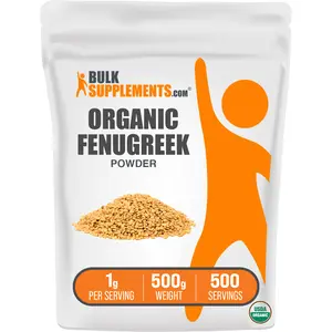 BulkSupplements - Organic Fenugreek Powder - Anti-Inflammatory - Healthy Skin - 100g-1kg - 1g per Serving