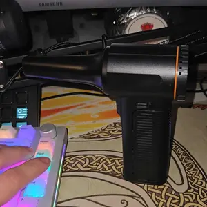 SHEKAR Electric Air Duster, 130000RPM High-Speed Compressed Air Blower Gun, Adjustable Gears, 8000mAh Rechargeable Cordless, Mini Turbo Jet Fan for Keyboard, PC, Car, Home & Outdoor Cleaning Powerful Portable