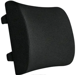 Black Mesh Pillow Support - Memory Foam with Adjustable Strap, Breathable Design, Easy to Clean, Ideal for Posture Support