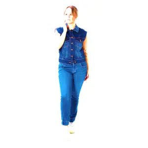 Trucker Waist W Butterfly Embroidery at Back (Recommended to place order by 1 size up)