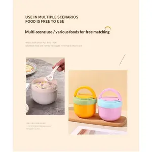 Plastic, stainless steel, exquisite soup bowls, lunch boxes, tableware spoons, insulated lunch boxes, breakfast cups for office workers, students, and children