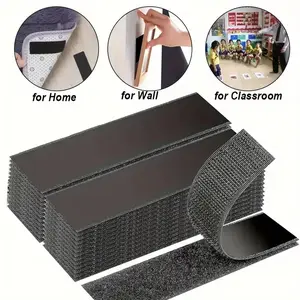 Waterproof Self Adhesive Heavy Duty Double Sided Hook and Loop Strips,Reusable Adhesive Mounting Tape Strong Stick for Wall Hanging Picture Frames Cable Organizer DIY Home Decor Office Organization.