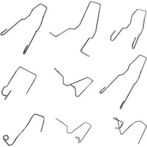 9 count Bulb Retaining Spring Clips, Stainless Steel Headlamp Dip Dipped Beam Bulb Holder Clamps, Universal Headlight Clamp Retainer Spring Clips for H1/H3/H4/H7,  Accessories