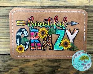 Beautiful Crazy Faux Leather Trucker Hat Patch