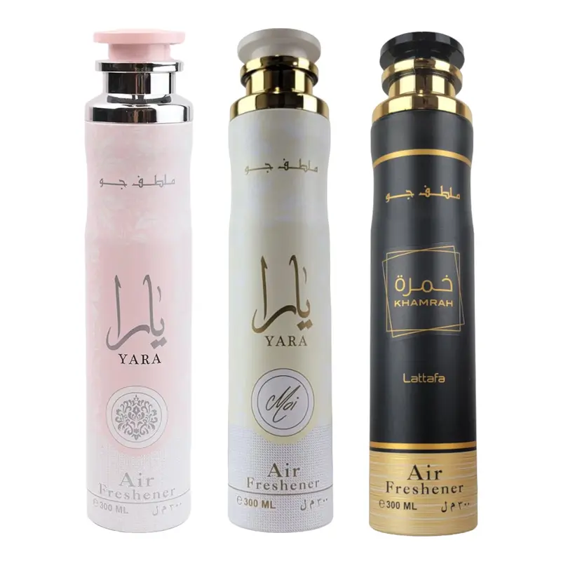 (3pc Bundle Pack) Yara + Yara Moi + Khamrah Air Freshener Spray by Lattafa, 300ml