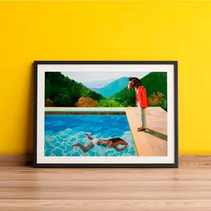 BoJack Horseman Poster Hockney Pool Vintage Art Painting Gift For Fans Bojack Horsman Wall Decor