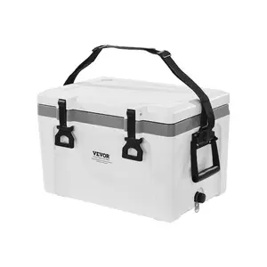 VEVOR Portable Cooler, 38 QT Hard Cooler with Ice Retention, Heavy - Duty Handles and Cup Holder, Lightweight Rigid Material Insulated Portable Cooler, Suitable for Family Picnics and Long TripsVEVOR Super Brand Day
