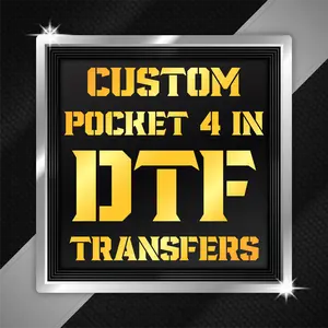 Custom DTF Transfers, DTF Print, DTF Prints, High-Quality Transfers, Full Color Prints, Pocket Size 4 in DTF Transfer