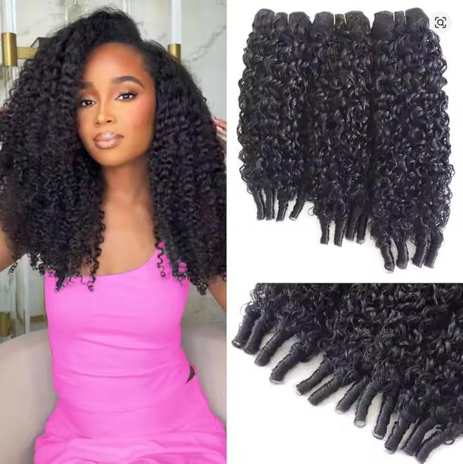 Burmese Curly Human Hair Bundles 100% Human Hair Quality Deep Wave Raw Hair Weave Bundles Double Drawn Vietnamese Hair Extension