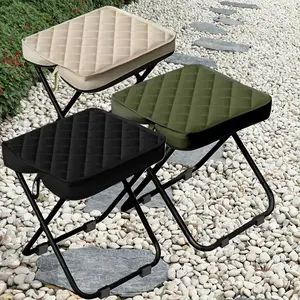 This Zippered Portable Folding Stool Features a Thickened And Reinforced Steel Frame for Safety And Stability. The Durable Oxford Cloth Surface Makes It Suitable for Outdoor Activities Like Camping, Picnics, Fishing