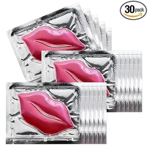 30 pieces of Moisturizing Collagen Crystal Lip Mask - Anti-Ageing & Anti Chapped, Reduce lip Wrinkles, Fade Lip Color, Make Skin Smooth (Pink)