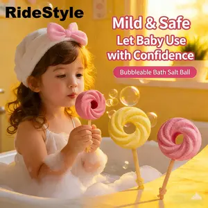 Fun Bath Time Soap Cute Lollipop Bath Bomb | Colorful Bubbles Fizzy Spa Bath Ball for Self Care & Birthday Gift