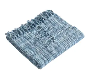 Palm Aire Margate Blue 50" x 70" Cotton Throw Blanket