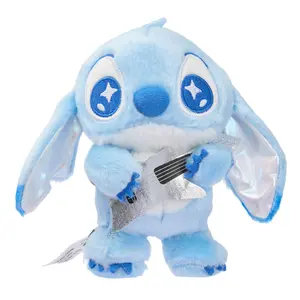 MINISO Disney Stitch 626 Plush Keychain, Mini Charm with Guitar & Metallic Ears, Cute Bag Backpack Pendant, Streetwear Accessory for Music Fans, Ideal Daily & Holiday Gift #StitchKeychain #DisneyCharm #StreetwearFind