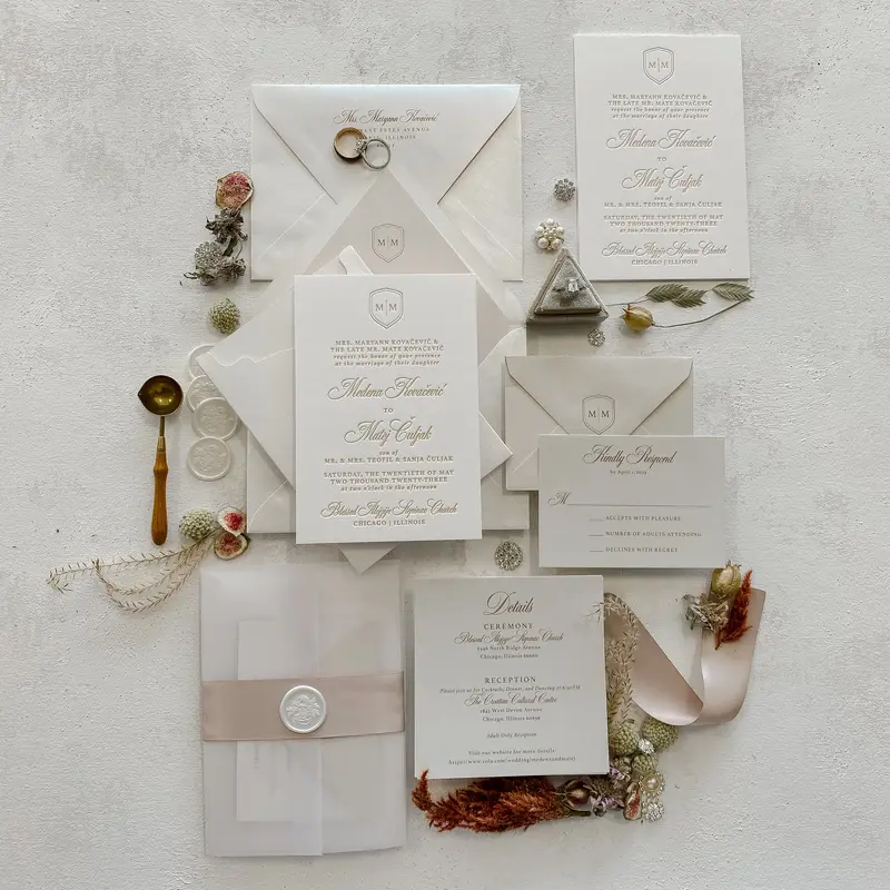 Letterpress Wedding Invitations | Style 333