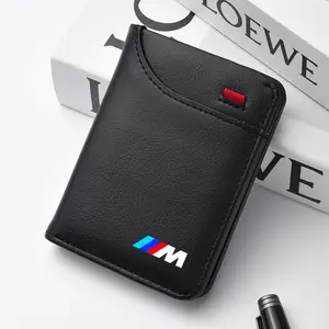 Leather Car Logo Wallet, Credit Card Purse, Portable Small Wallet for Bmw Models, E46 E90 E60 F10 E39 F30 E36 F20 E91 E30 G30 E53 F31 G20