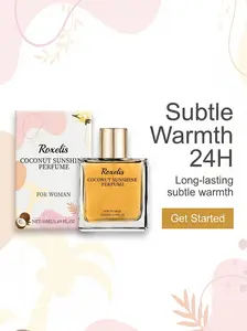 Roxelis Light Vanilla Coconut Perfume, Fresh Light Fragrance Lasting Light Elegant Exudes Attractive Feminine Fragrance Convenient Perfum